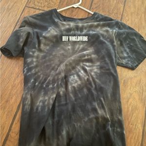 Small HUF worldwide tye dye shirt
